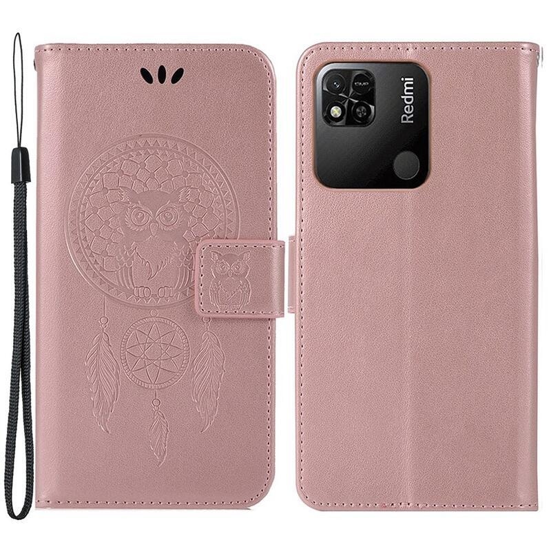 Dream knížkové pouzdro na Xiaomi Redmi 10A - růžovozlaté