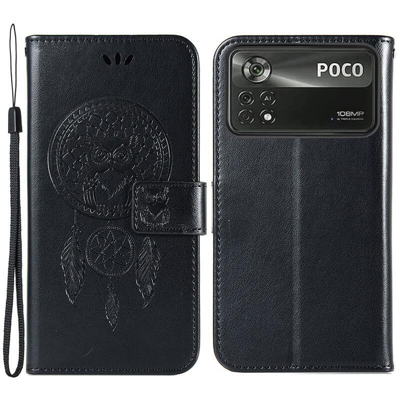 Dream PU kožené peněženkové pouzdro na mobil Xiaomi Poco M4 Pro 4G - černé