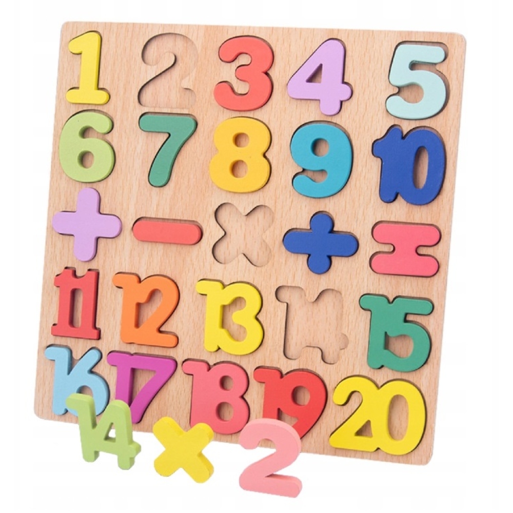 Dřevěné puzzle pro děti - číslice