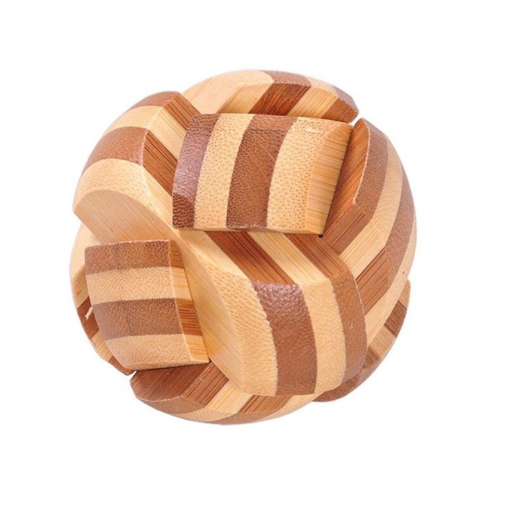 Dřevěný mini logický hlavolam (4,5 × 4,5 cm) pro děti i dospělé - tvar L