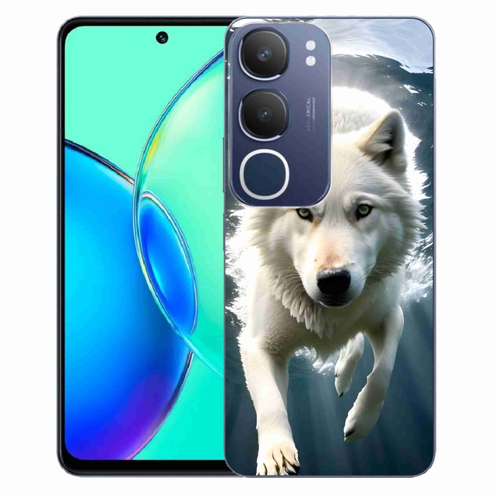 Gelový kryt mmCase na Vivo Y19s - bílý vlk