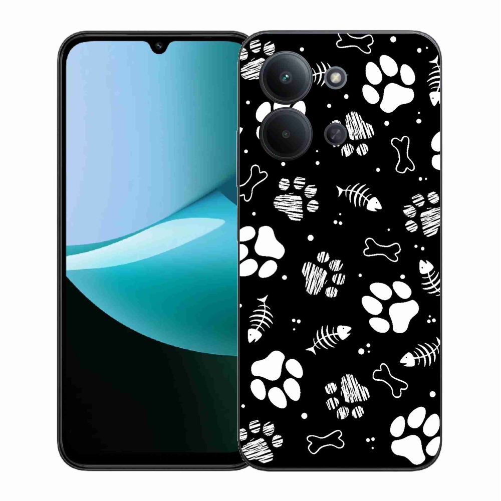 Gelový kryt mmCase na Xiaomi Redmi 15C 4G (171mm)/Poco C85 4G (171mm) - psí tlapky
