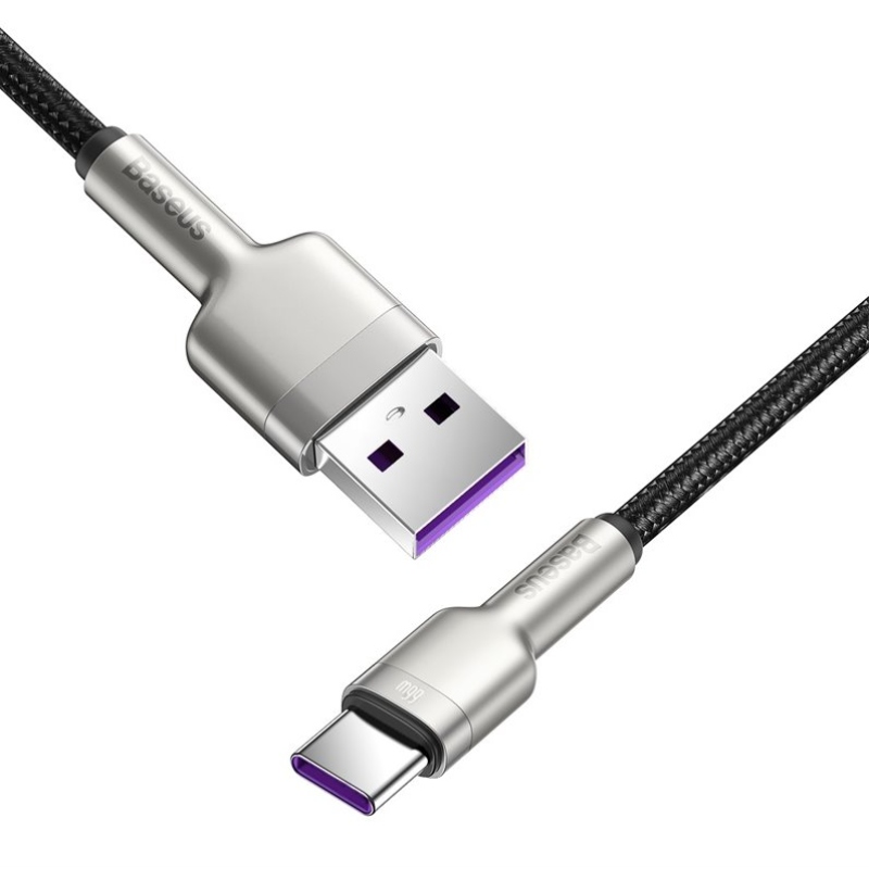 Baseus Cafule Metal Series Datový Kabel USB-USB-C 66W 1m Black