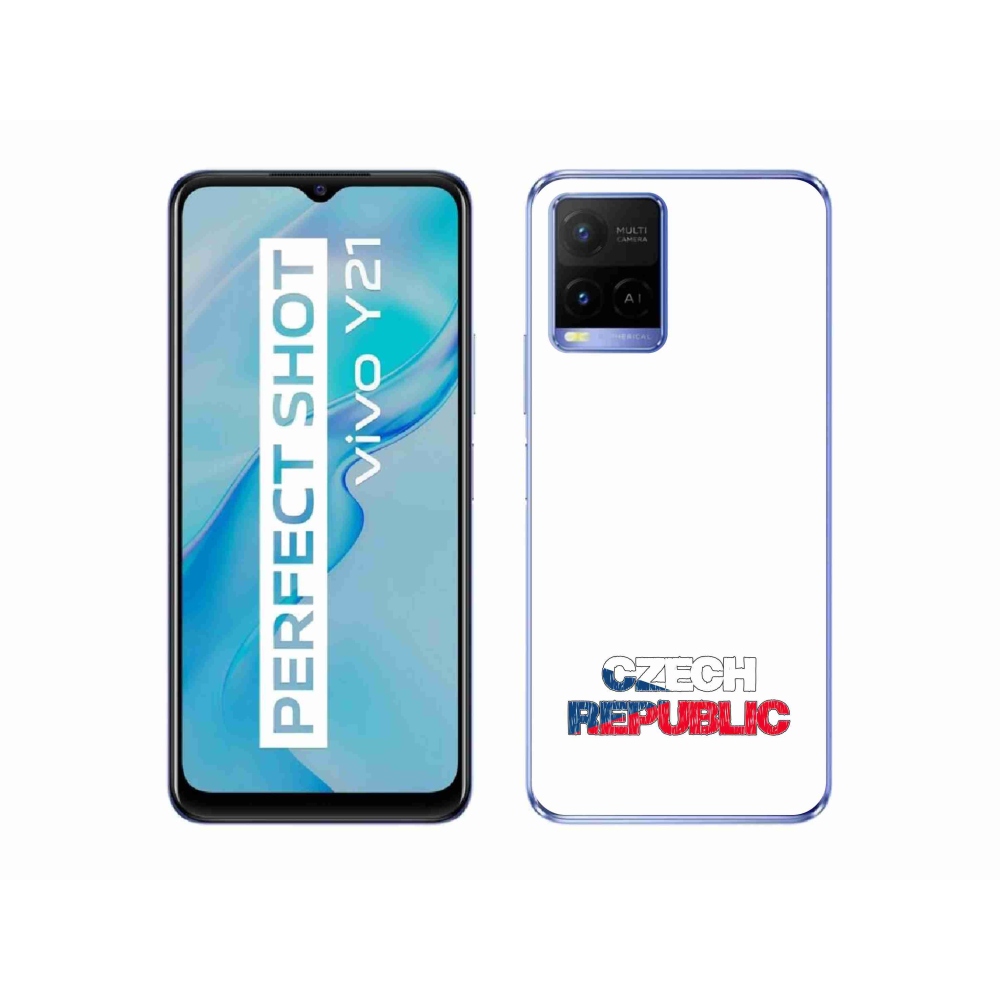 Gelový kryt mmCase na Vivo Y21/Y21s/Y33s - Czech Republic bílé pozadí