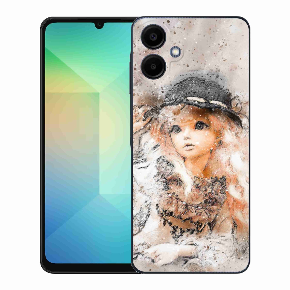Gelový kryt mmCase na Samsung Galaxy A06 4G - holčička s kloboukem