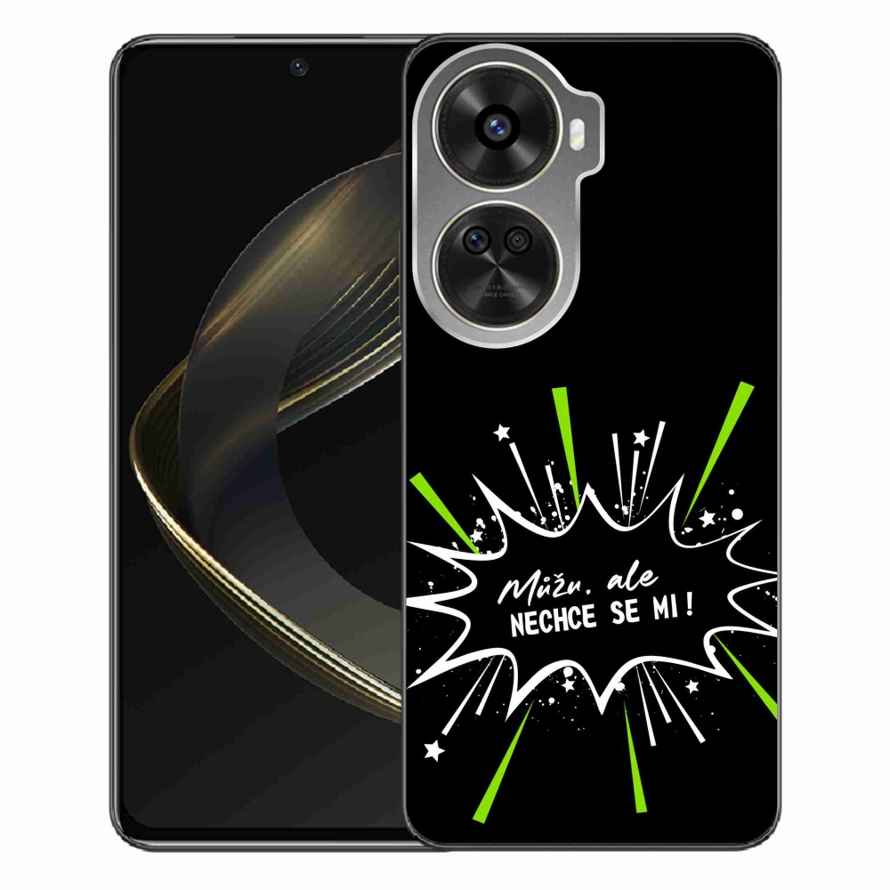 Gelový kryt mmCase na Huawei Nova 12 SE - vtipný text 11 černé pozadí