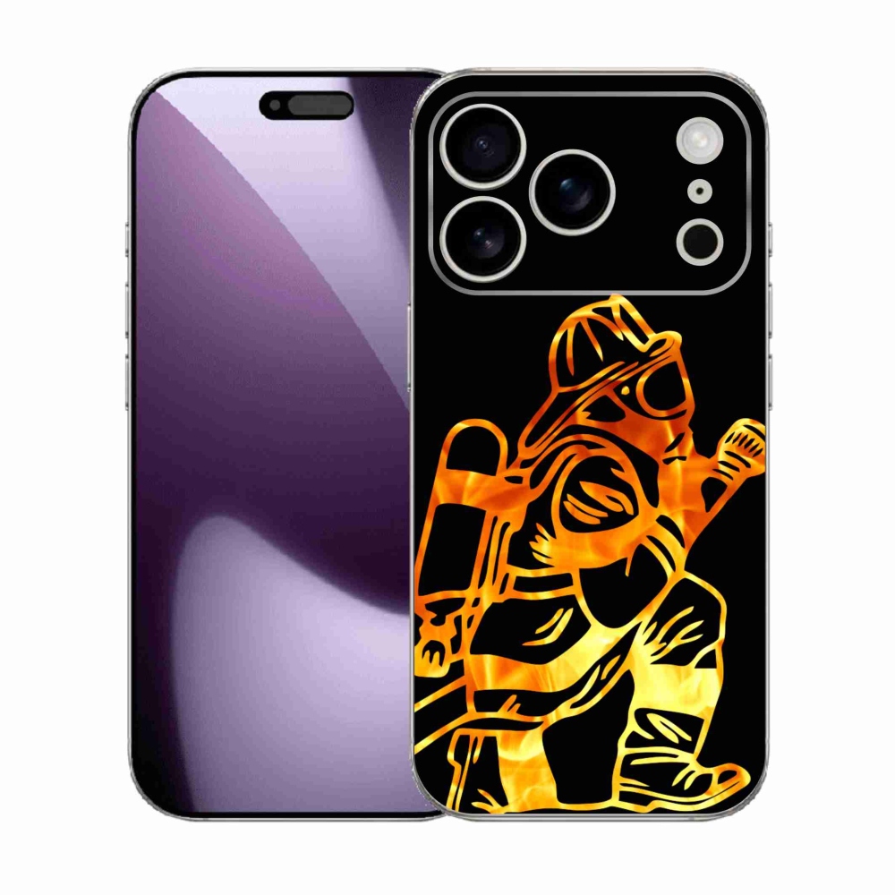 Gelový kryt mmCase na iPhone 17 Pro - hasič 1