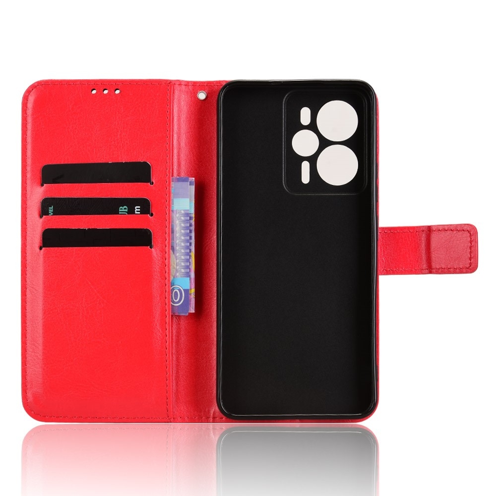 Crazy knížkové pouzdro na Realme 14 5G/14T 5G - červené