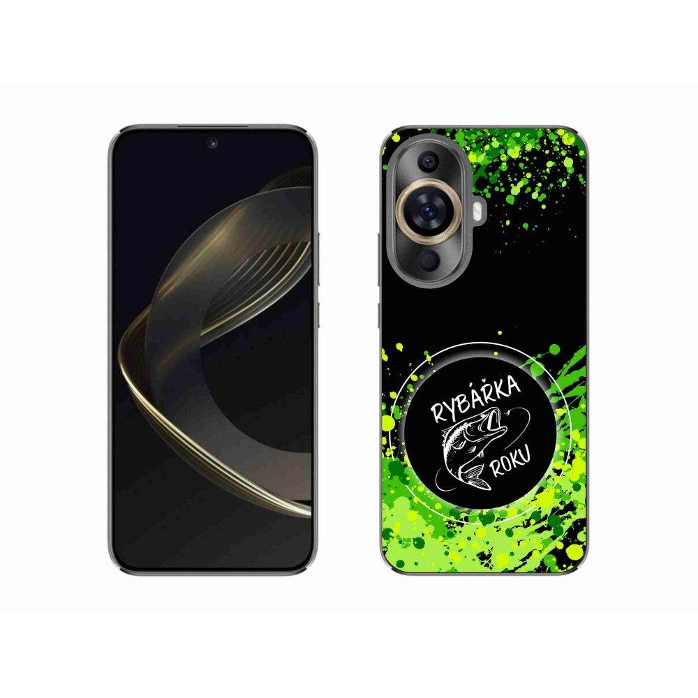 Gelový kryt mmCase na Huawei Nova 11 - rybářka roku černé pozadí
