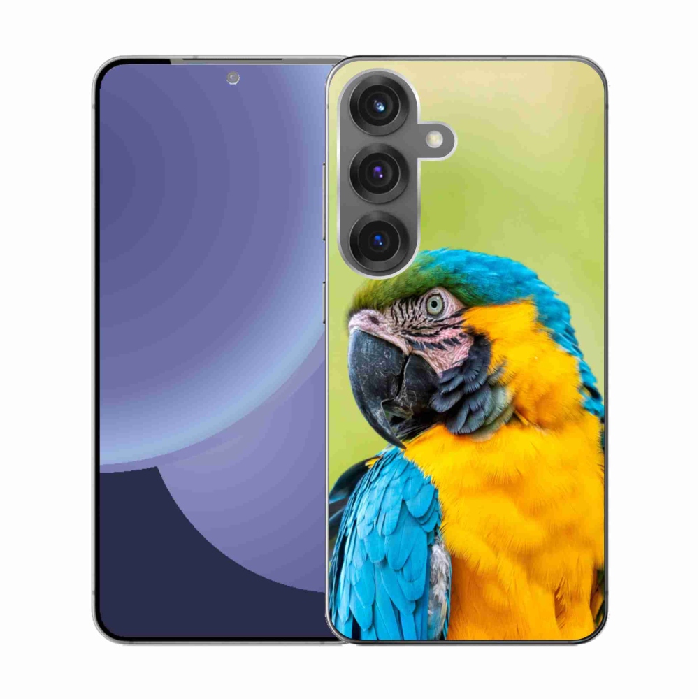 Gelový kryt mmCase na Samsung Galaxy S25 - papoušek ara 2