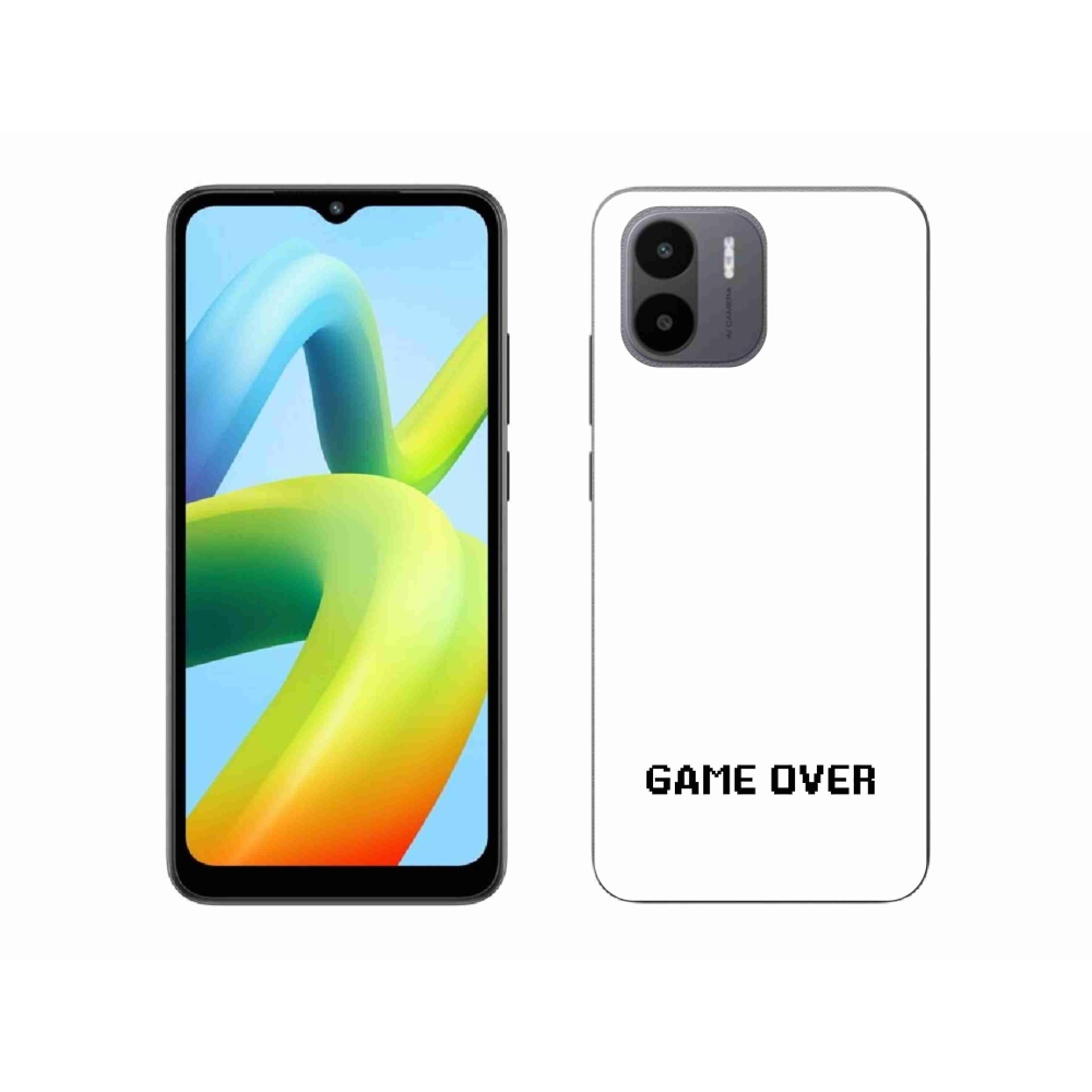 Gelový kryt mmCase na Xiaomi Redmi A1 - game over bílé pozadí
