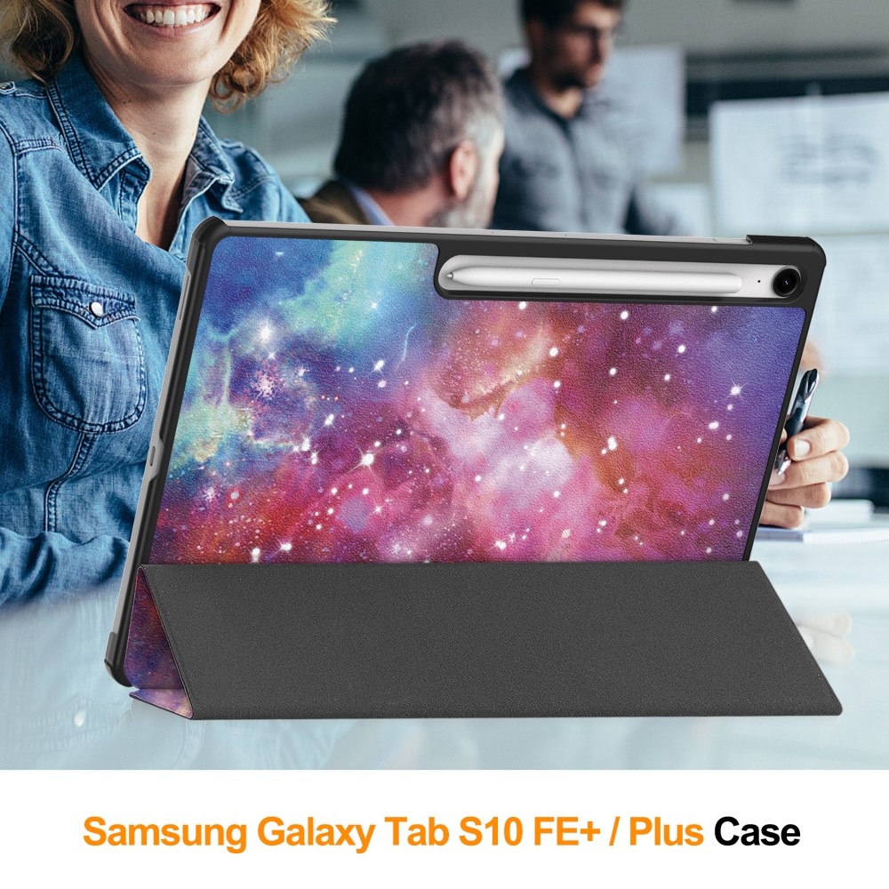 Patte chytré zavírací pouzdro na Samsung Galaxy Tab S10 FE+ - vesmír