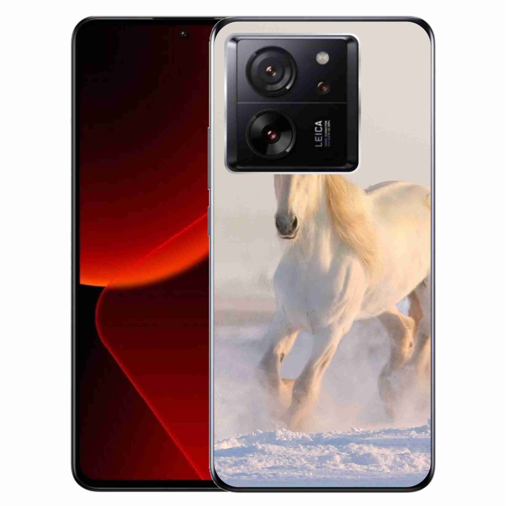 Gelový obal mmCase na Xiaomi 13T/13T Pro - kůň ve sněhu
