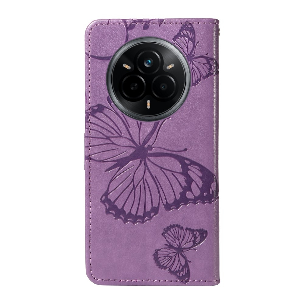Big Butterfly knížkové pouzdro na mobil Realme 14 Pro 5G - fialové