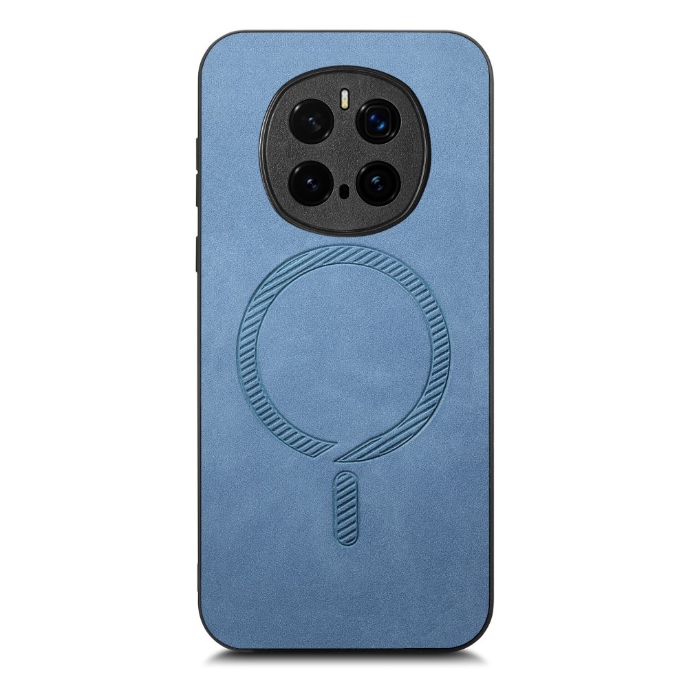 Skiny gelový obal s umělou kůží a podporou MagSafe na Honor Magic 7 Pro 5G - modrý