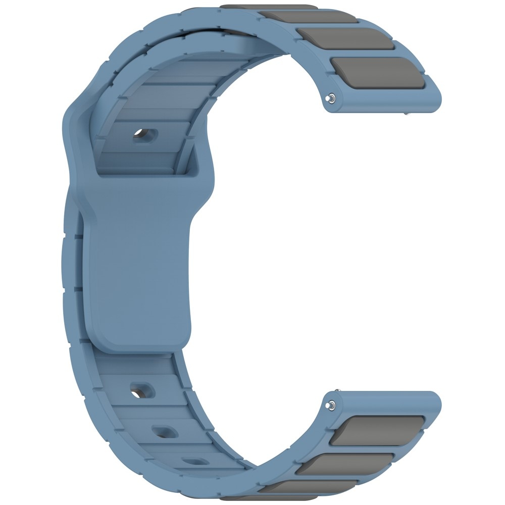 Dualc silikonový řemínek 20mm na Samsung Galaxy Watch7 44mm/40mm/Watch 6 44mm/40mm - šedý/modrý