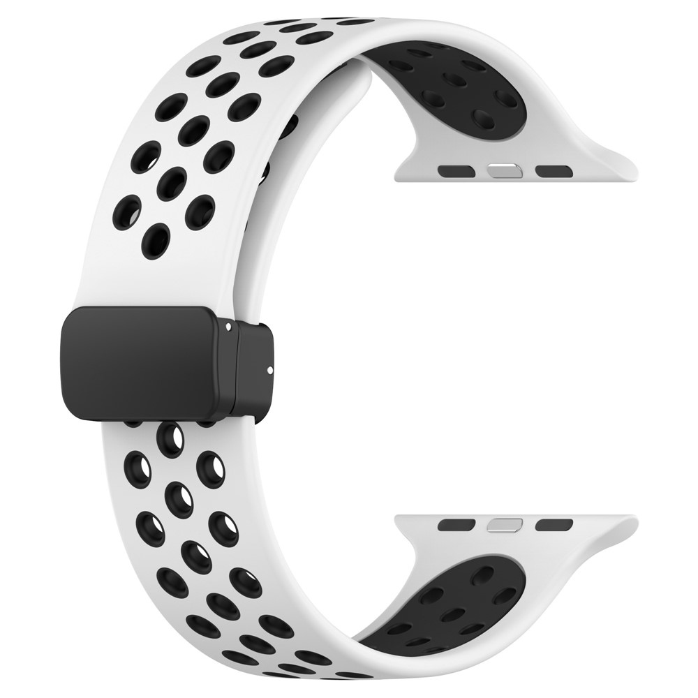 Dualc silikonový řemínek na Apple Watch Ultra 4/3/2/1 49mm/12/11/10 46mm - bílý/černý
