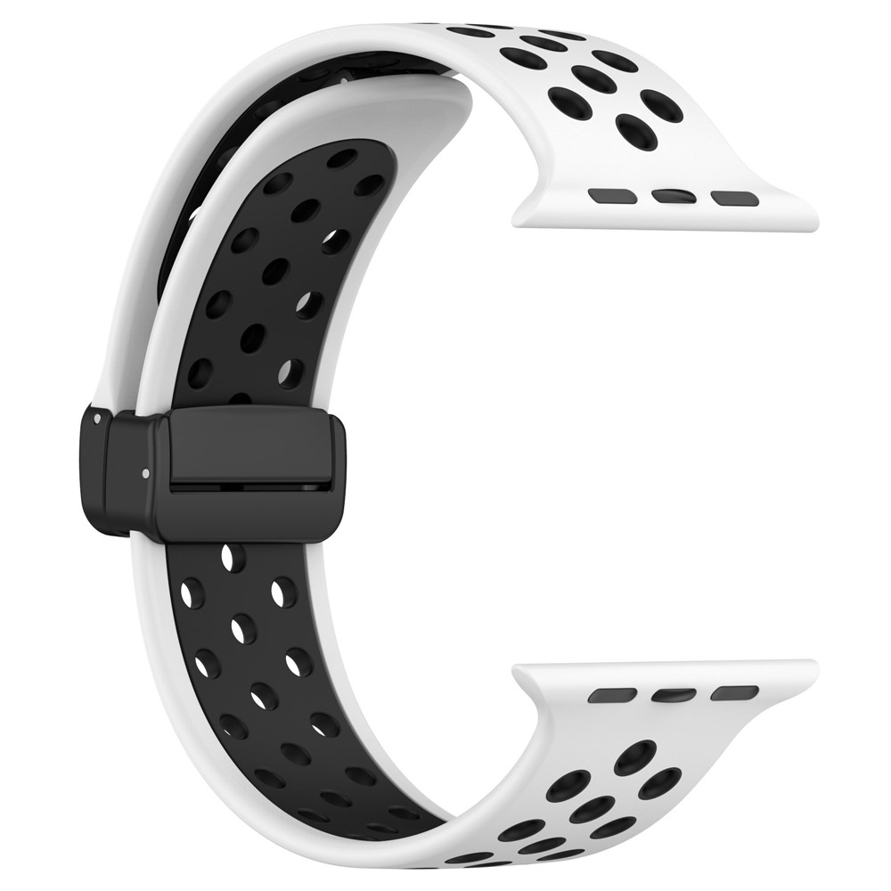 Dualc silikonový řemínek na Apple Watch Ultra 4/3/2/1 49mm/12/11/10 46mm - bílý/černý