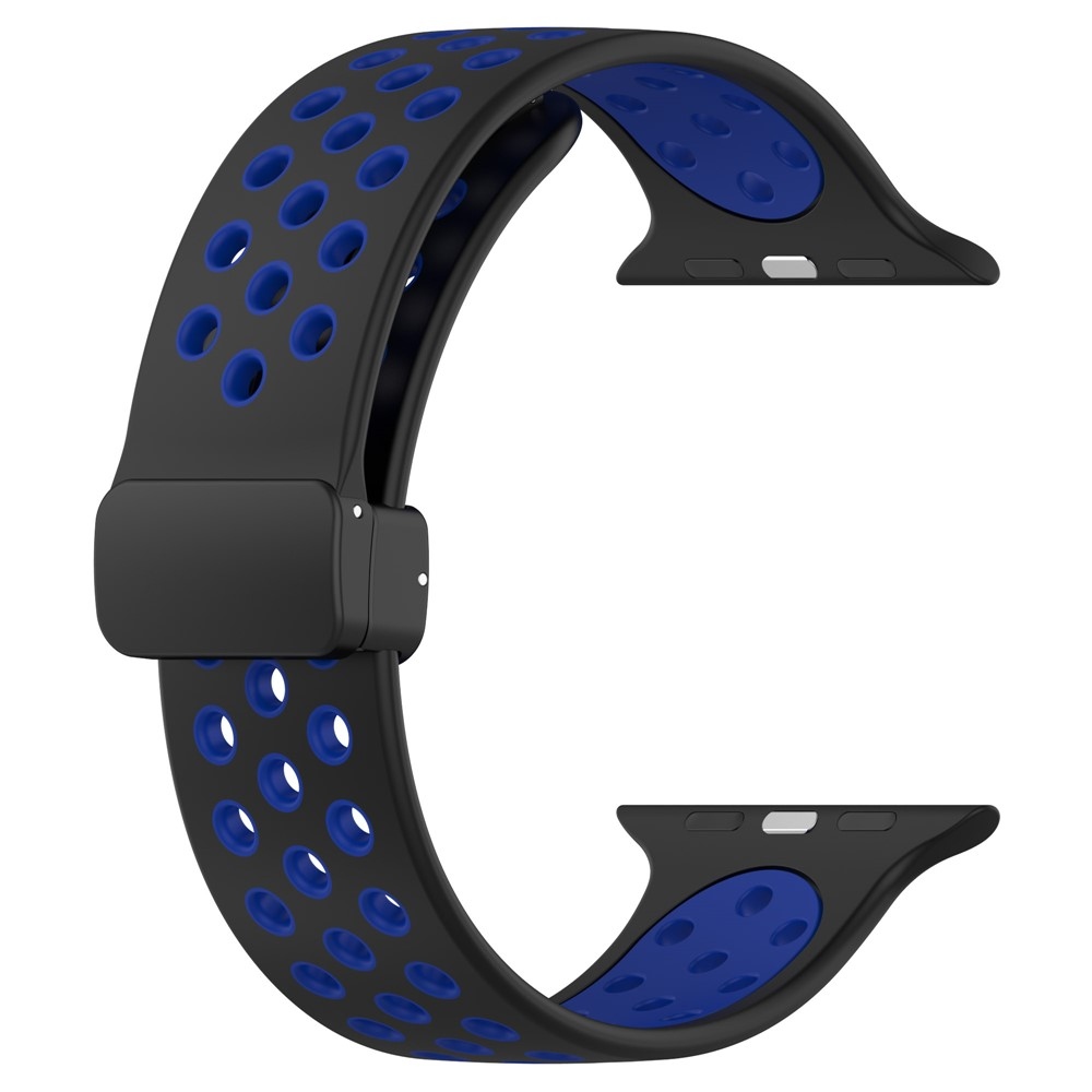 Dualc silikonový řemínek na Apple Watch Ultra 4/3/2/1 49mm/12/11/10 46mm - černý/modrý