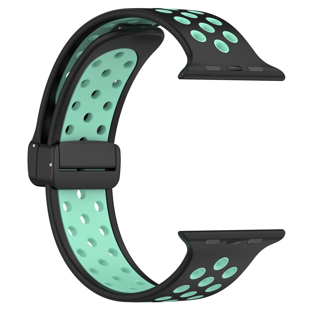 Dualc silikonový řemínek na Apple Watch Ultra 4/3/2/1 49mm/12/11/10 46mm - černý/zelený