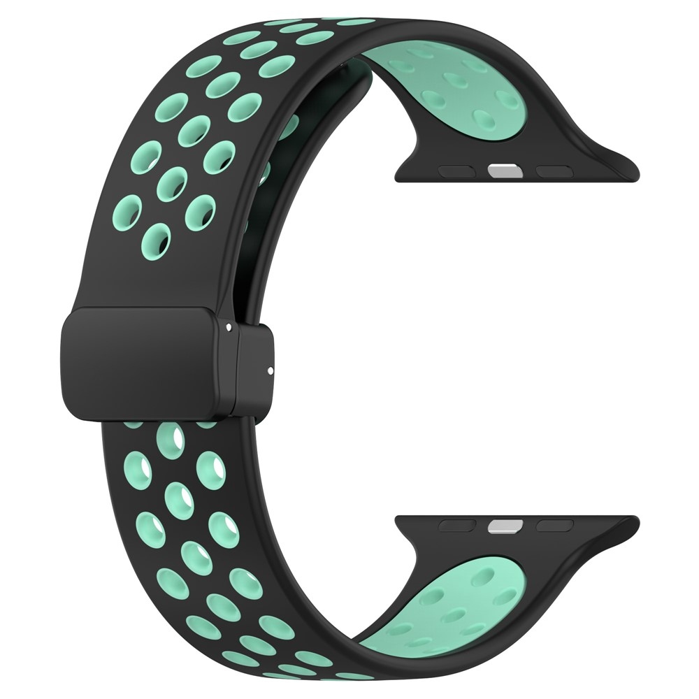 Dualc silikonový řemínek na Apple Watch Ultra 4/3/2/1 49mm/12/11/10 46mm - černý/zelený