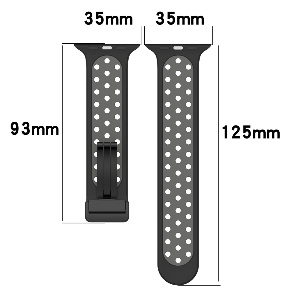 Dualc silikonový řemínek na Apple Watch Ultra 4/3/2/1 49mm/12/11/10 46mm - tmavěmodrý/bílý