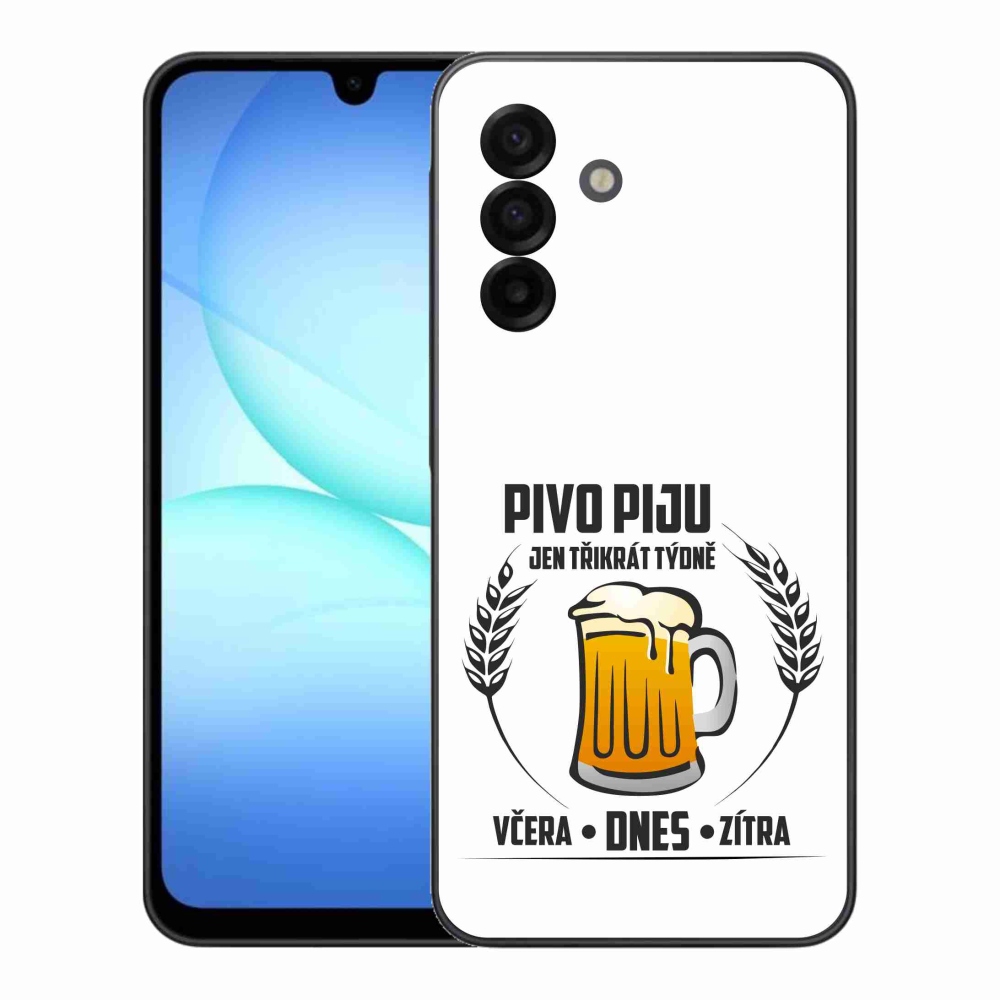 Gelový kryt mmCase na Samsung Galaxy A17 5G - pivní motiv bílé pozadí