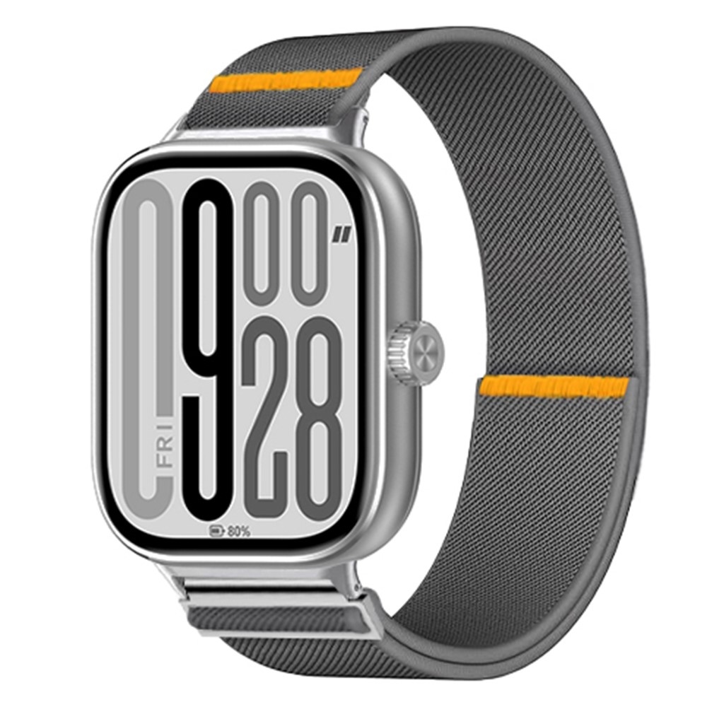 Durab nylonový elastický řemínek na Xiaomi Smart Band 10 Pro/9 Pro/8 Pro/Redmi Watch 6/5/4 - šedý