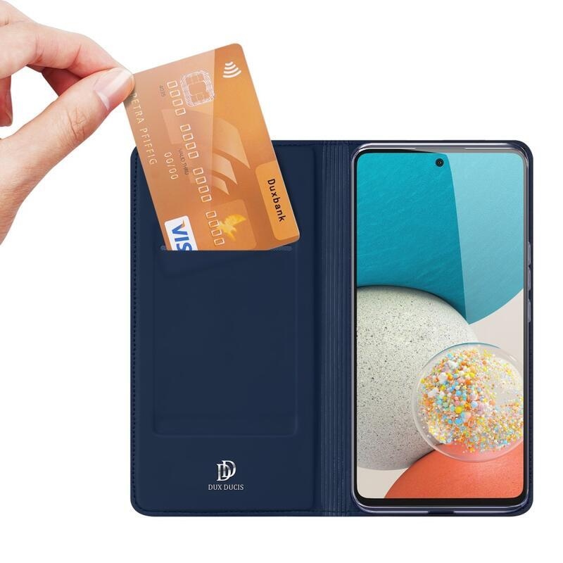 DUX elegantní peněženkové pouzdro pro mobil Samsung Galaxy A53 5G - tmavěmodré