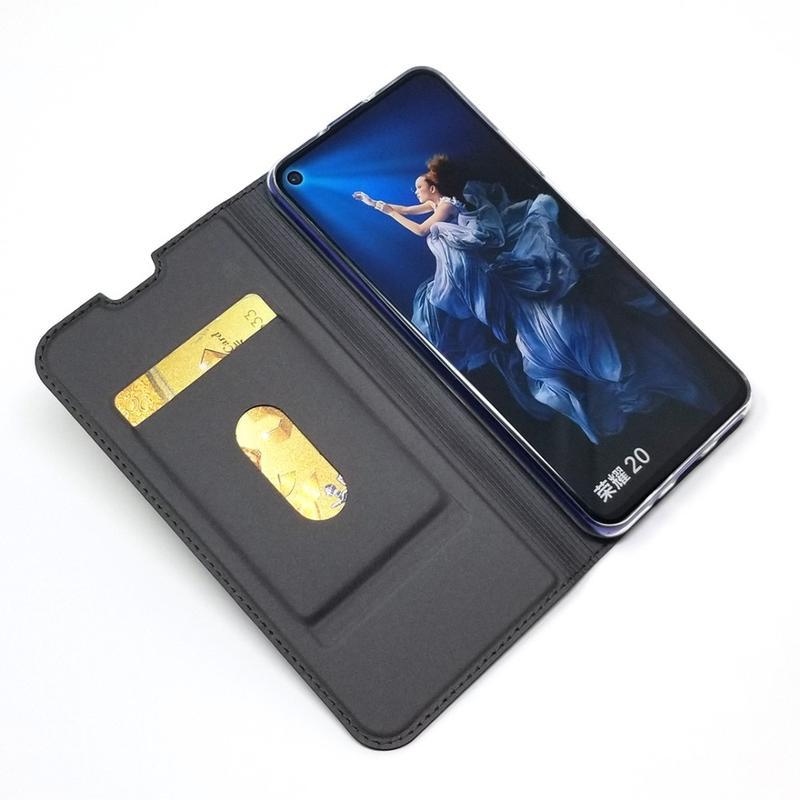 DUX elegantní PU kožené pouzdro na mobil Honor 20 / Huawei Nova 5T - černé