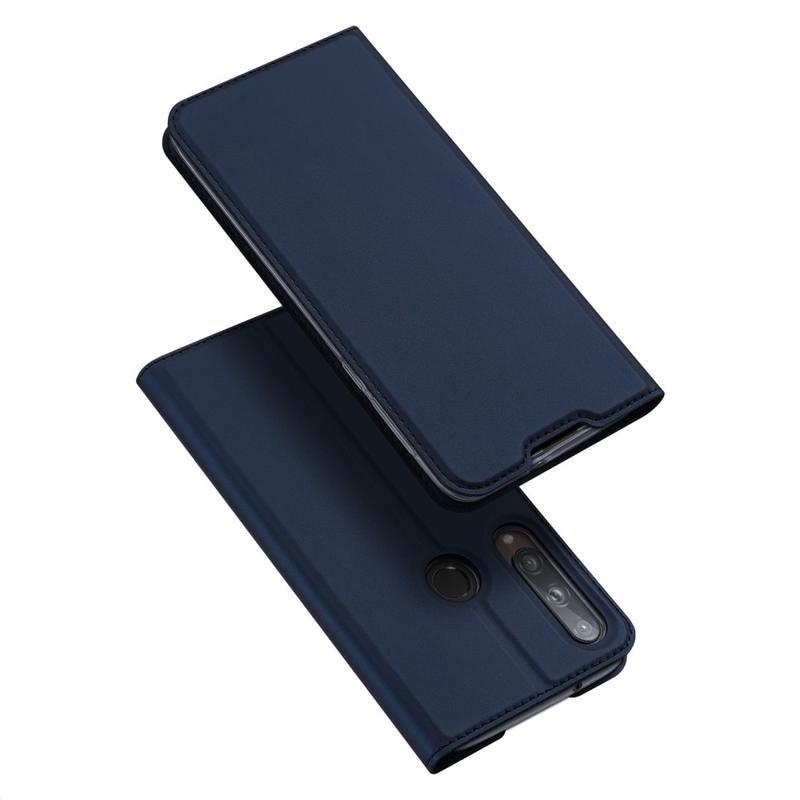 DUX elegantní PU kožené pouzdro na mobil Huawei P40 Lite E - tmavěmodré