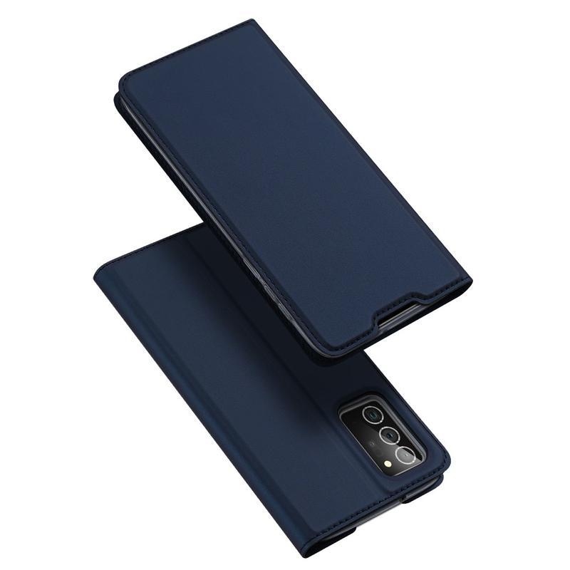 DUX elegantní PU kožené pouzdro na mobil Samsung Galaxy Note 20/Note 20 5G - tmavěmodré