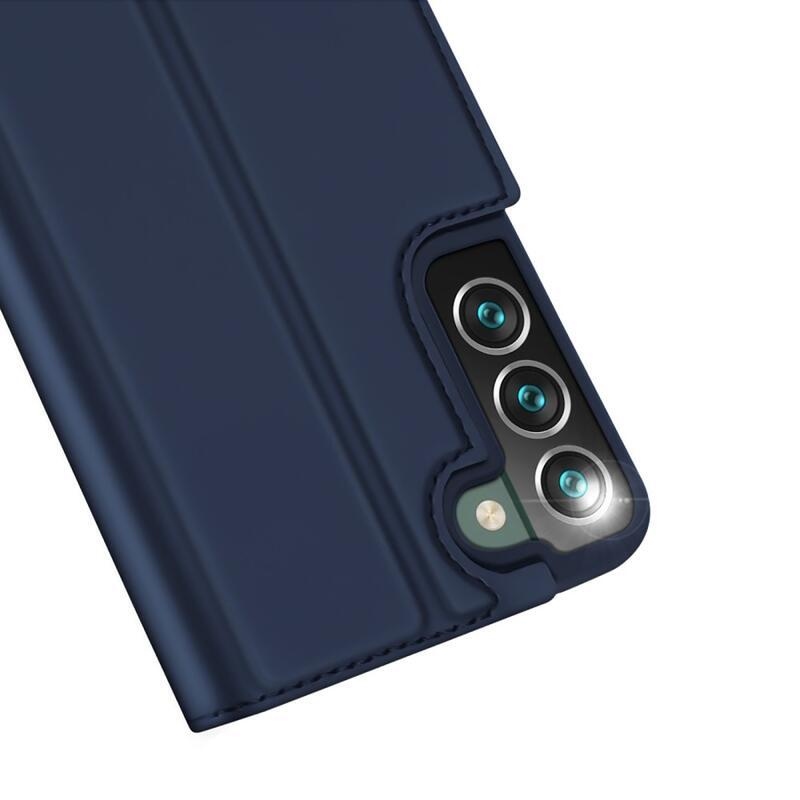 DUX elegantní PU kožené pouzdro na mobil Samsung Galaxy S22+ 5G - tmavěmodré