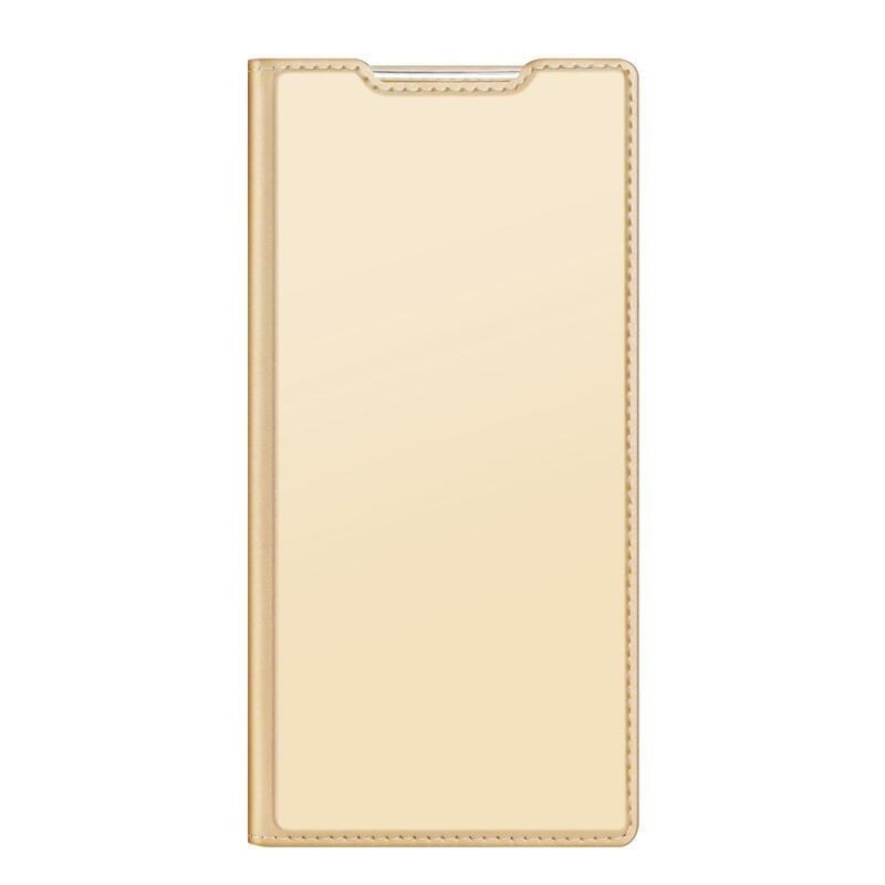 DUX elegantní PU kožené pouzdro na mobil Samsung Galaxy S22 Ultra 5G - zlaté