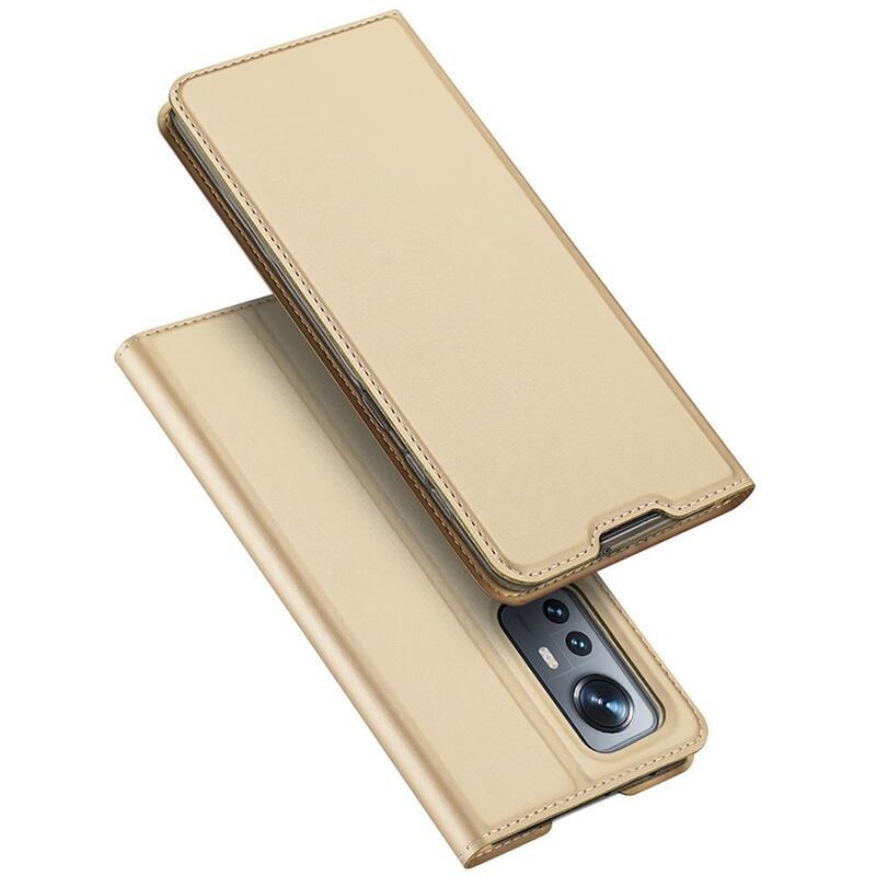 DUX elegantní PU kožené pouzdro na mobil Xiaomi 12/12X - zlaté