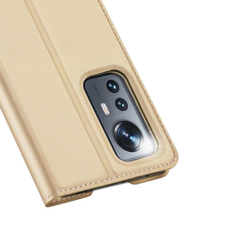 DUX elegantní PU kožené pouzdro na mobil Xiaomi 12/12X - zlaté