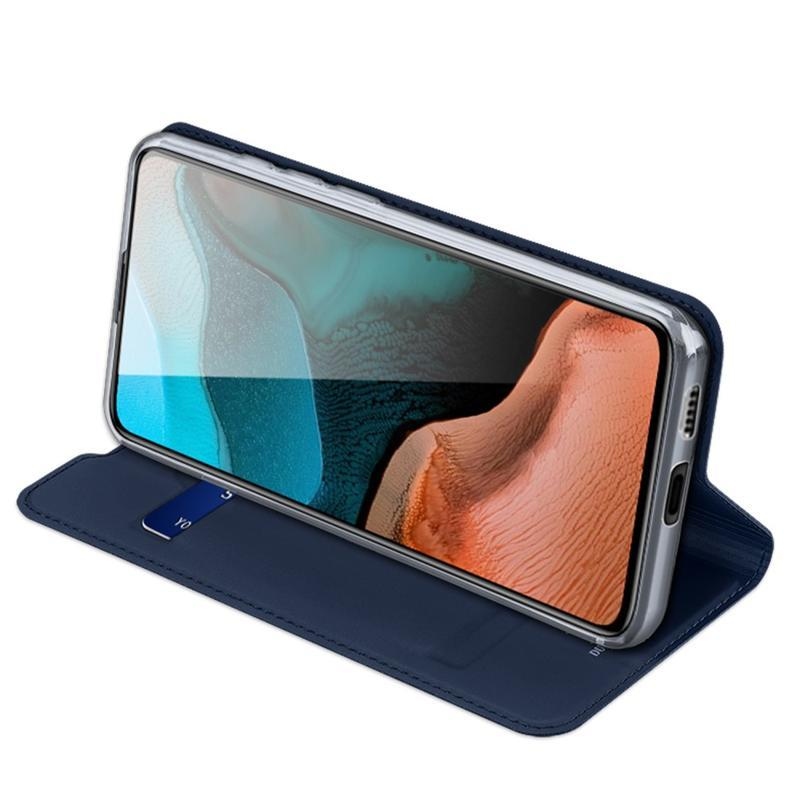 DUX elegantní PU kožené pouzdro na mobil Xiaomi Poco F2 Pro - modré