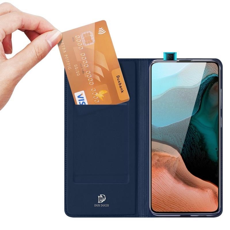 DUX elegantní PU kožené pouzdro na mobil Xiaomi Poco F2 Pro - modré