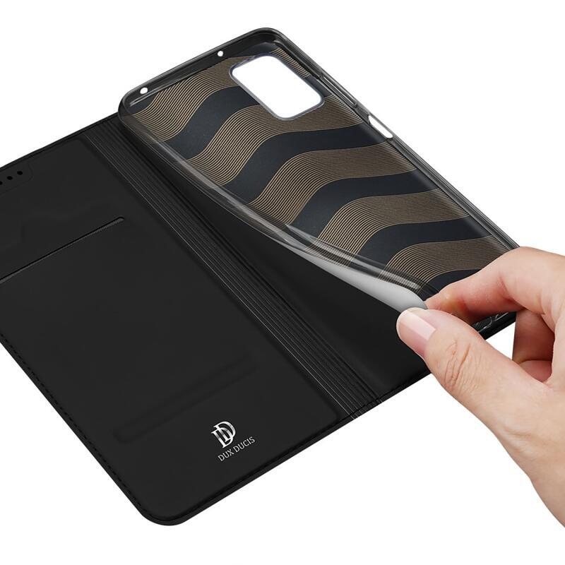 DUX elegantní PU kožené pouzdro na mobil Xiaomi Poco M5 - černé