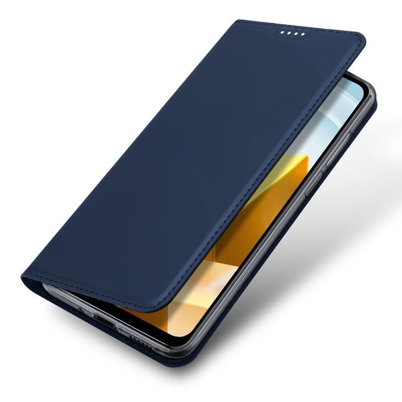 DUX elegantní PU kožené pouzdro na mobil Xiaomi Poco M5 - tmavěmodré