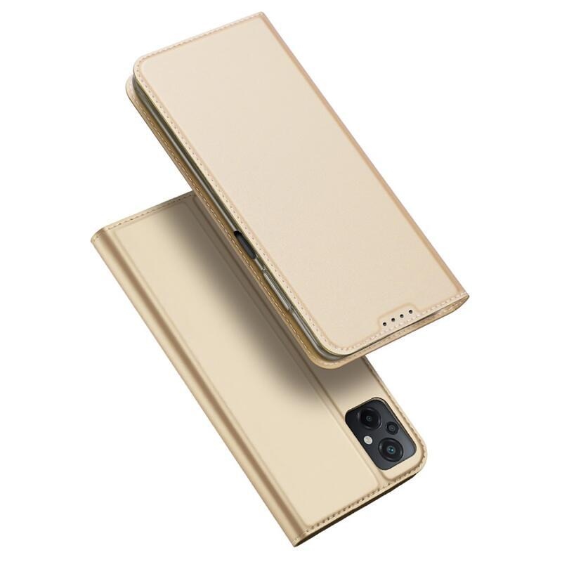 DUX elegantní PU kožené pouzdro na mobil Xiaomi Poco M5 - zlaté