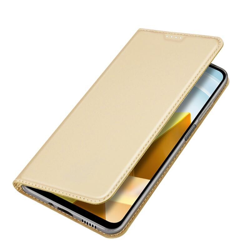 DUX elegantní PU kožené pouzdro na mobil Xiaomi Poco M5 - zlaté