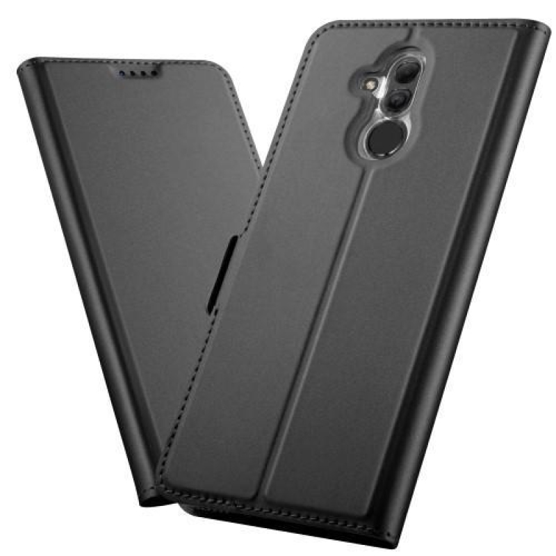 DUX elegantní PU kožené pouzdro pro Huawei Mate 20 Lite - antracitové