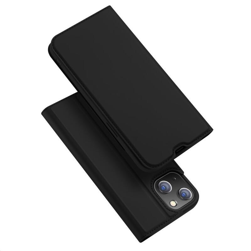 DUX elegantní PU kožené pouzdro pro mobil iPhone 13 6.1 - černé