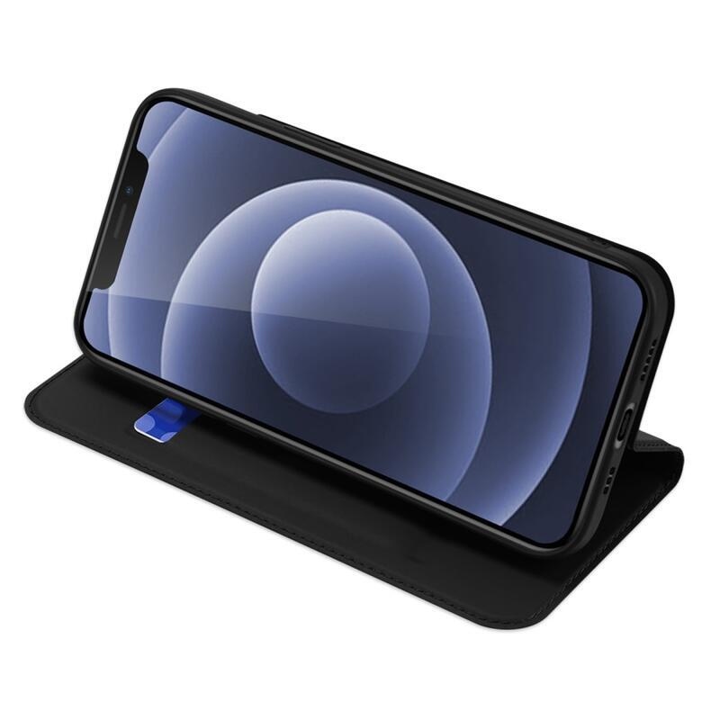 DUX elegantní PU kožené pouzdro pro mobil iPhone 13 6.1 - černé