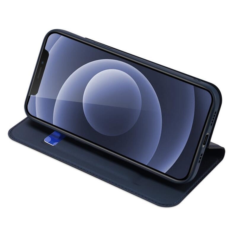 DUX elegantní PU kožené pouzdro pro mobil iPhone 13 6.1 - tmavěmodré