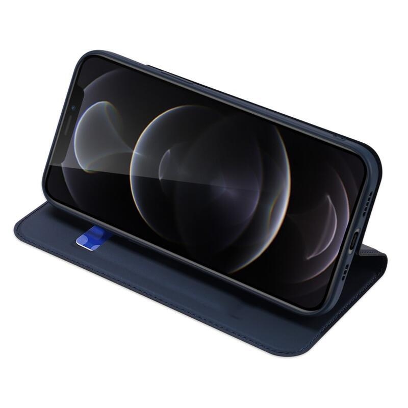 DUX elegantní PU kožené pouzdro pro mobil iPhone 13 Pro 6.1 - tmavěmodré