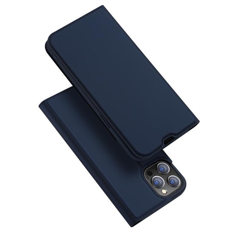 DUX elegantní PU kožené pouzdro pro mobil iPhone 13 Pro 6.1 - tmavěmodré