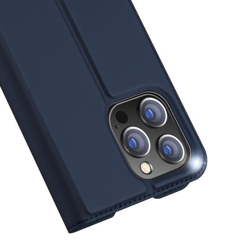 DUX elegantní PU kožené pouzdro pro mobil iPhone 14 Pro 6.1 - tmavěmodré