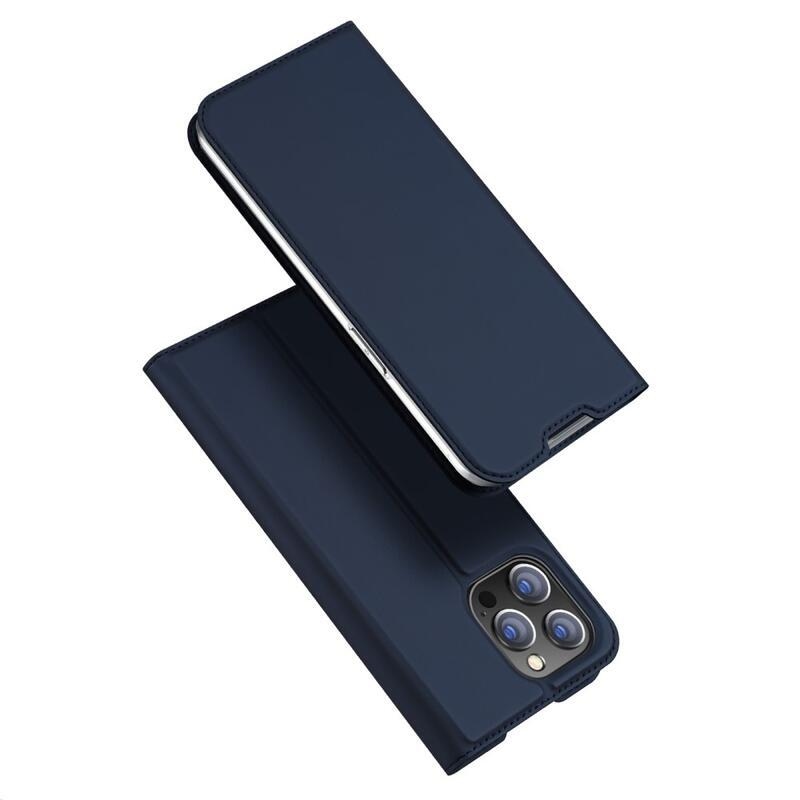DUX elegantní PU kožené pouzdro pro mobil iPhone 14 Pro 6.1 - tmavěmodré